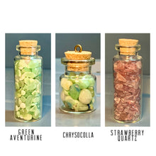 Load image into Gallery viewer, Mini Crystal Chip Bottle Set / Select Your Own Small Gemstone Chip Bottles / Different Types Crystal Chip Jars / Tiny Tumbled Crystal Jars