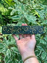Load image into Gallery viewer, Green Jade Crystal Charging Stick / Plate Moon & Stars Etched