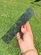 Load image into Gallery viewer, Green Jade Crystal Charging Stick / Plate Moon & Stars Etched