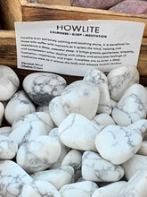Load image into Gallery viewer, White Howlite Tumbled Gemstones