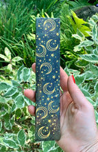 Load image into Gallery viewer, Green Jade Crystal Charging Stick / Plate Moon & Stars Etched