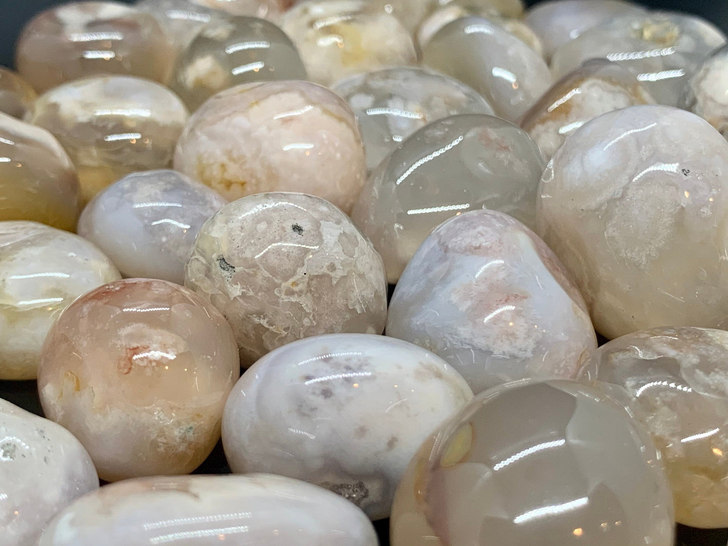 Flower Agate Tumbled Gemstones