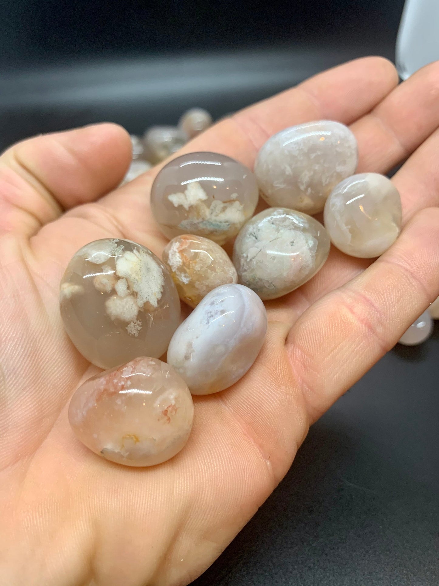 Flower Agate Tumbled Gemstones