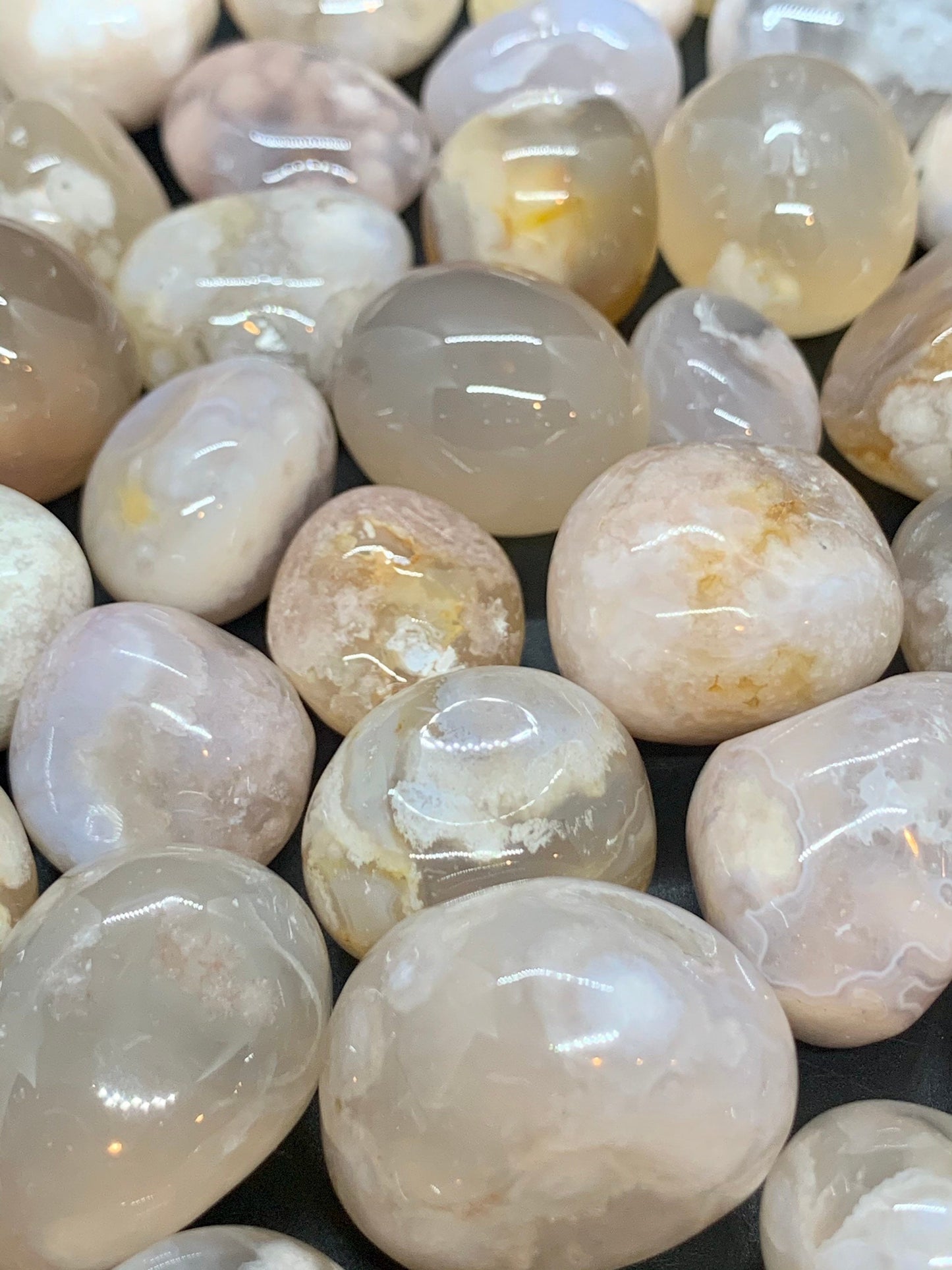 Flower Agate Tumbled Gemstones