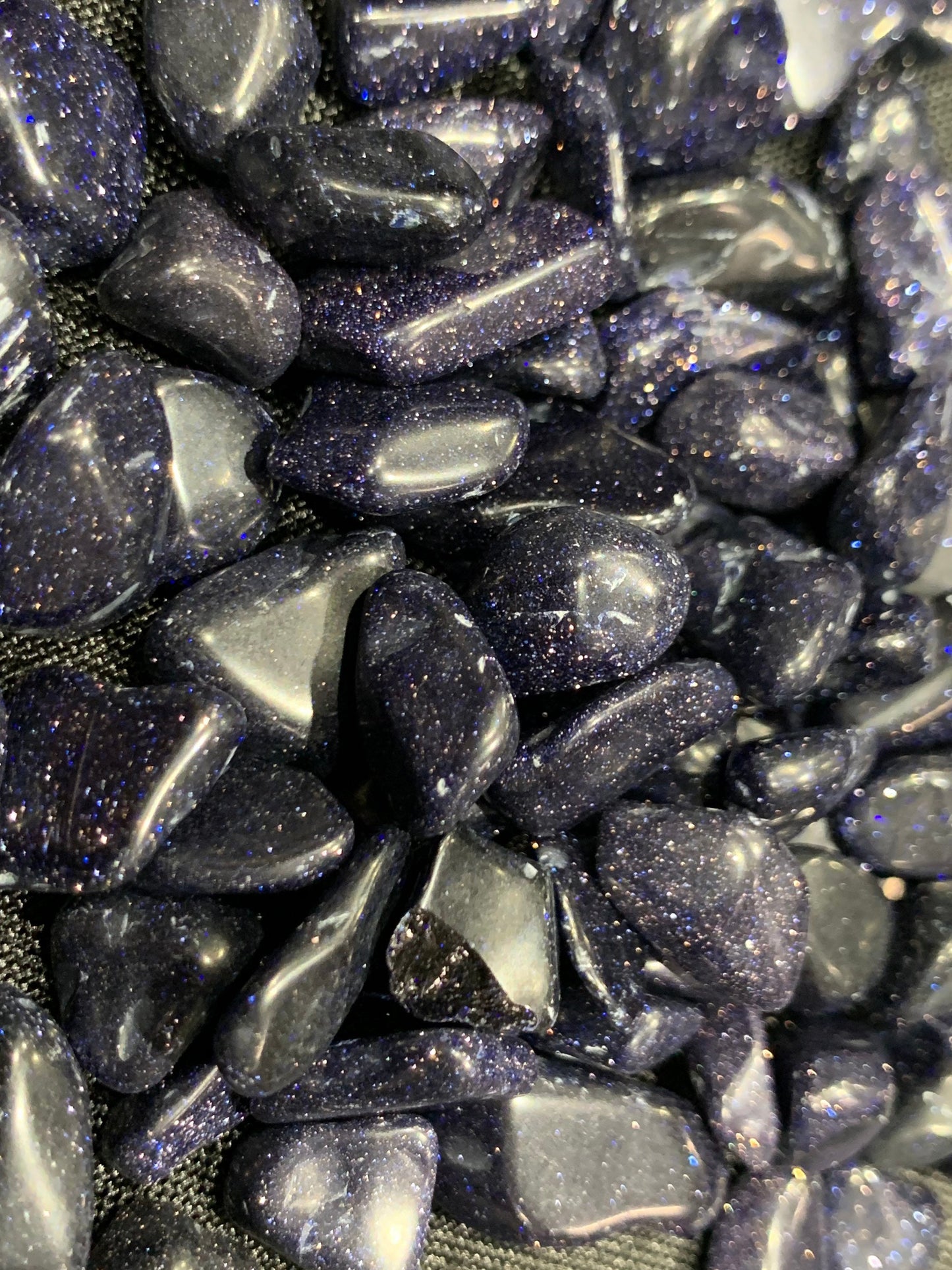 Blue Goldstone Tumbled Small