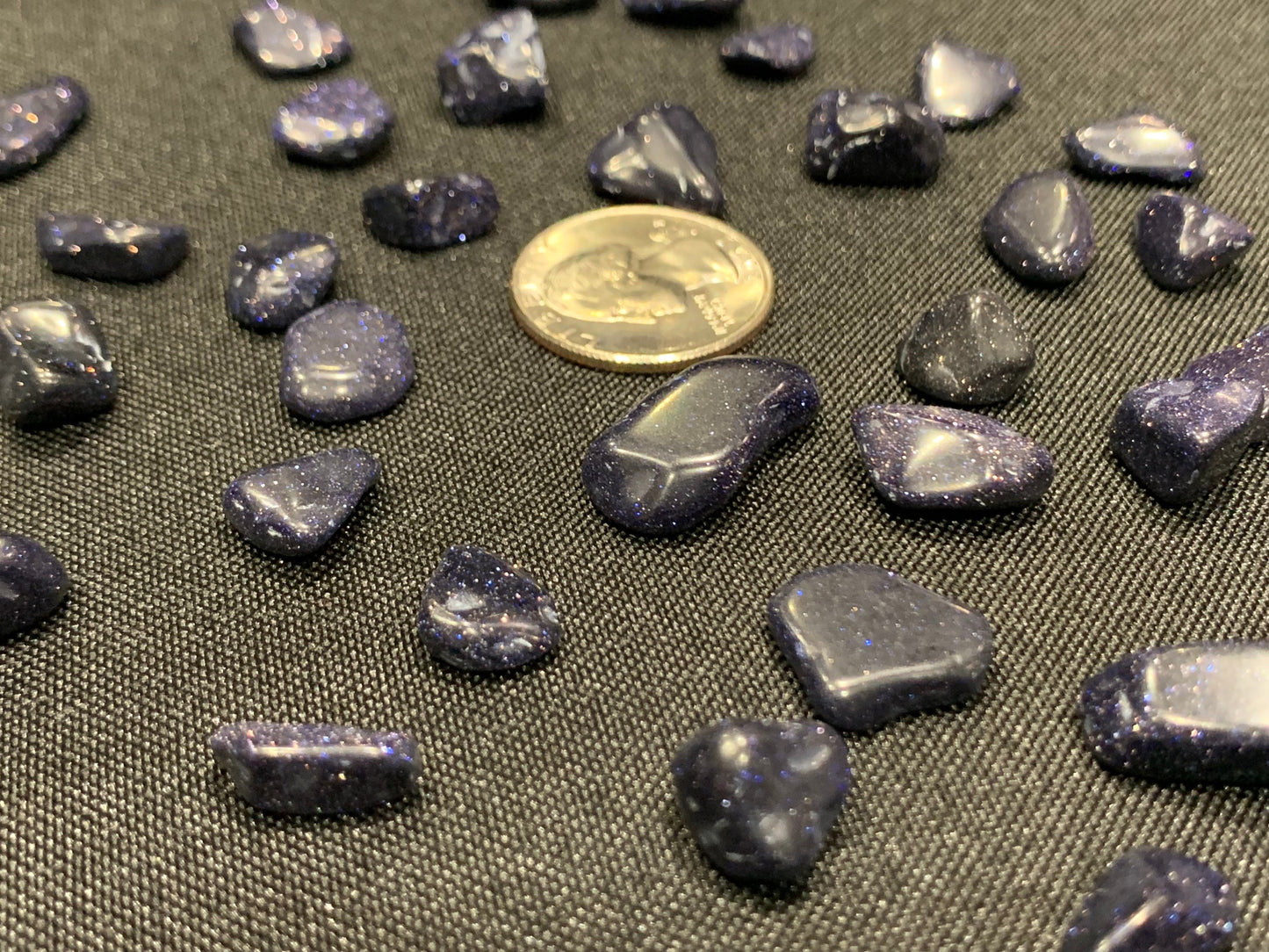 Blue Goldstone Tumbled Small