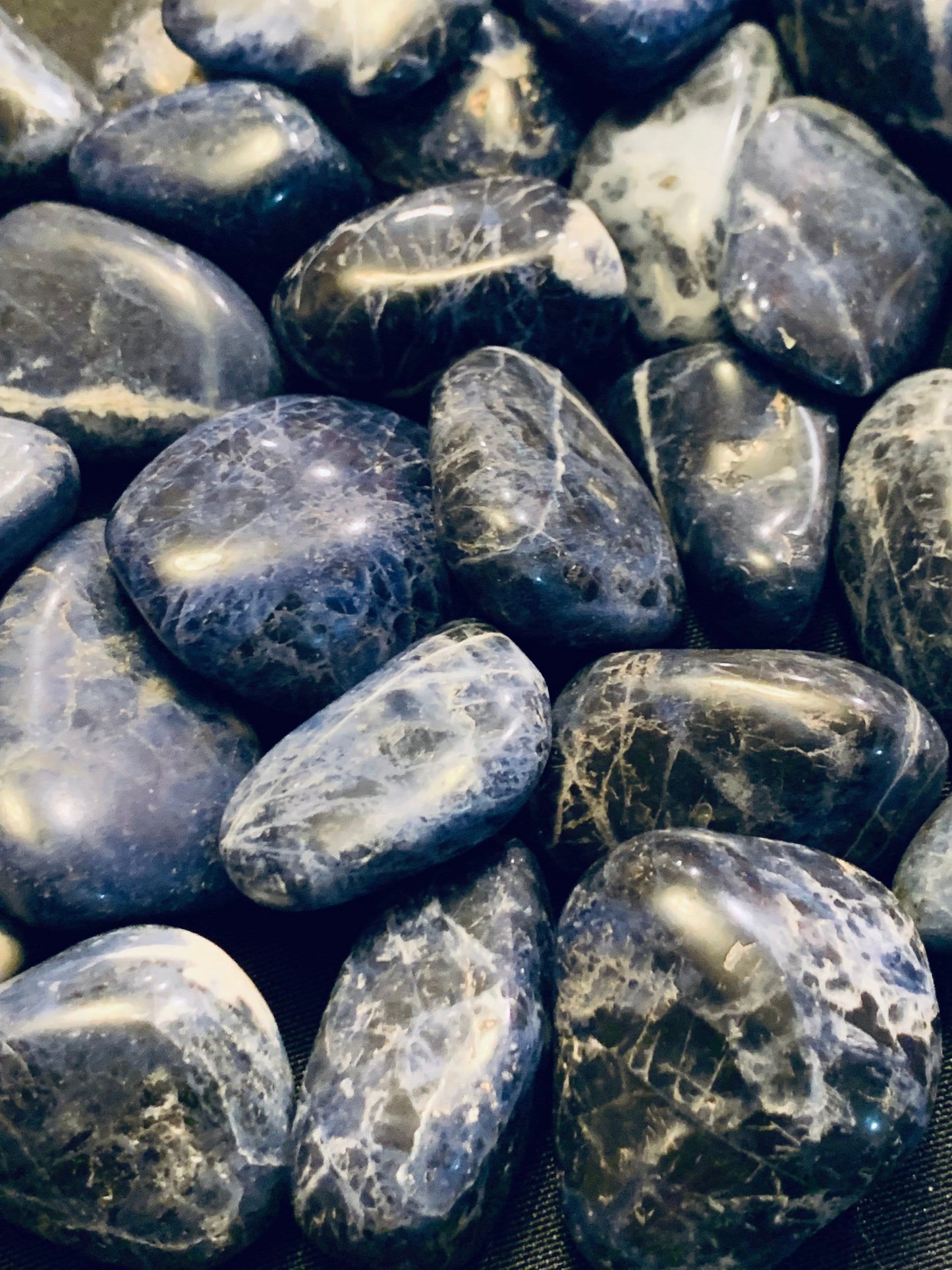 Sodalite Large Tumbled Polished Stones Natural Crystal Gemstones High Quality UV Reactive