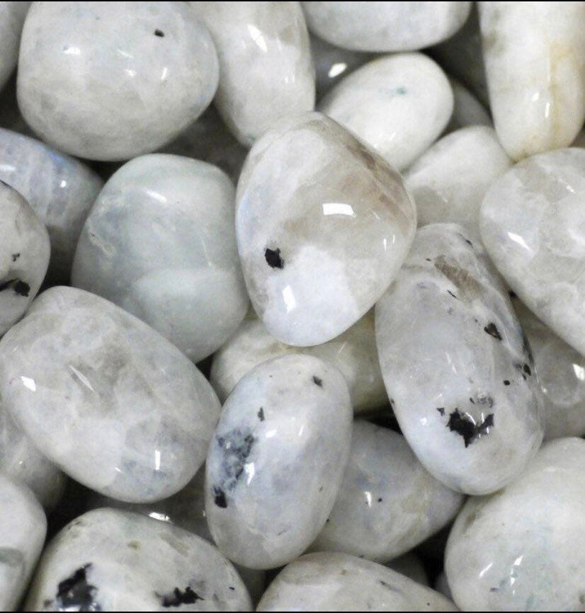 Rainbow Moonstone Tumbled Polished Stones Natural Crystal Gemstones