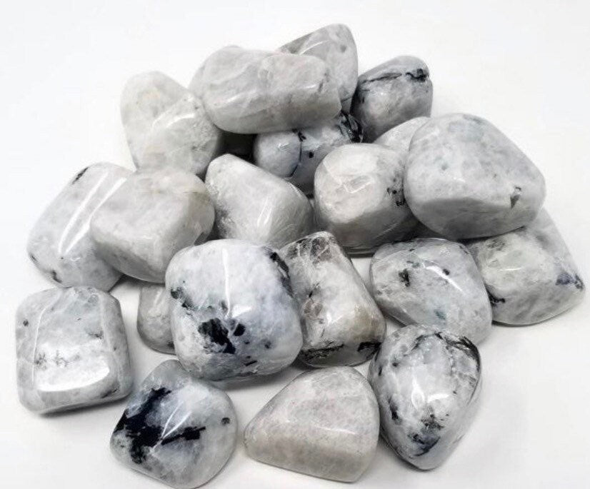 Rainbow Moonstone Tumbled Polished Stones Natural Crystal Gemstones