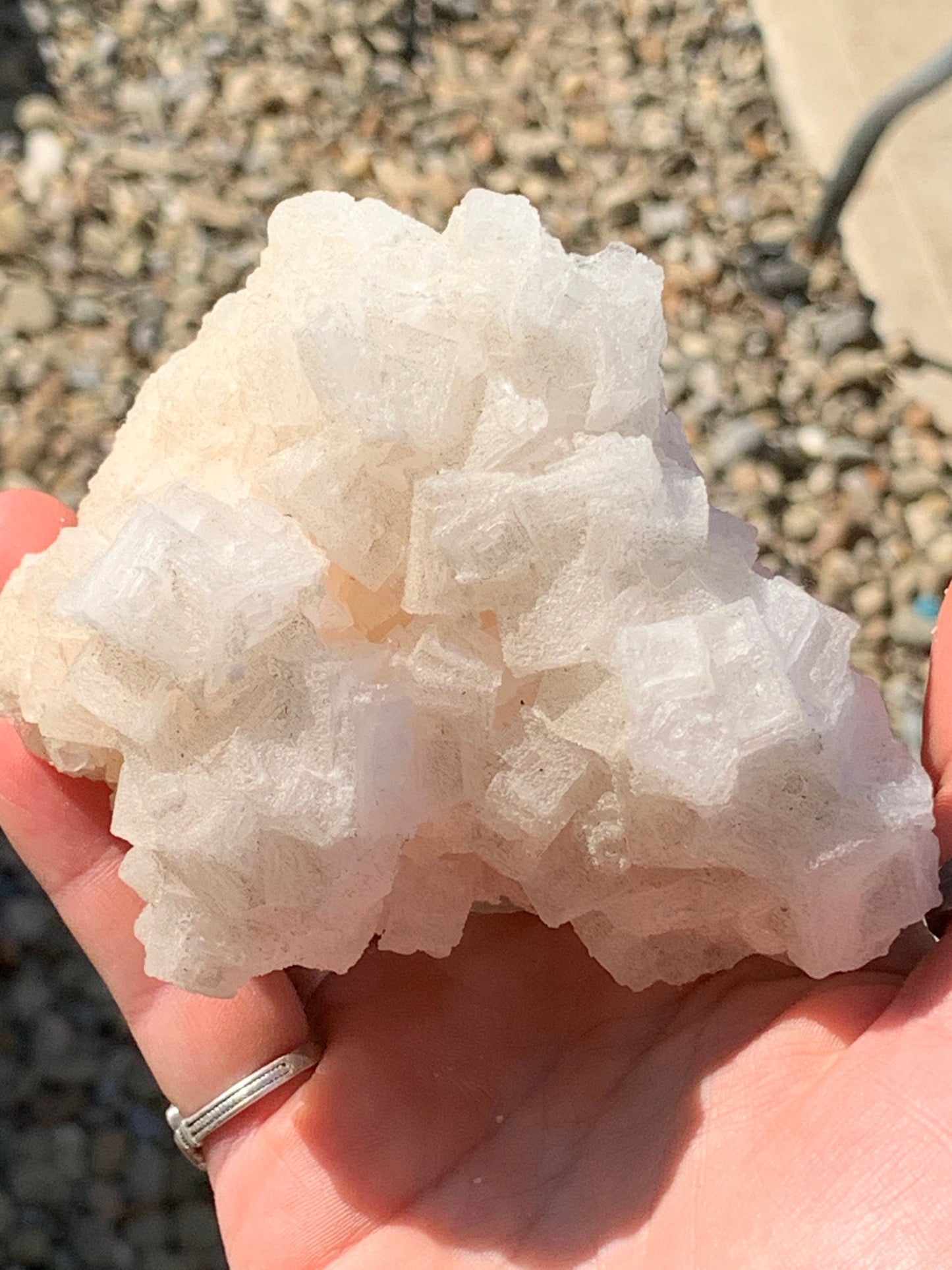 Pink Halite Large Salt Crystal Mineral Specimen