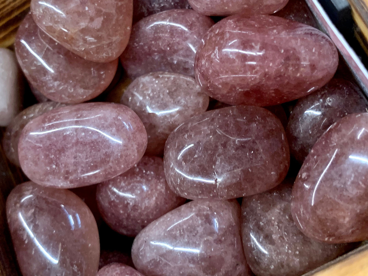 Strawberry Quartz Tumbled Stones (Natural Crystal Gemstones)