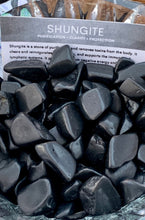 Load image into Gallery viewer, Shungite Tumbled Crystal Gemstone Chips 5 - 15 mm / Shungite Mineral / Real Shungite / EMF Protection
