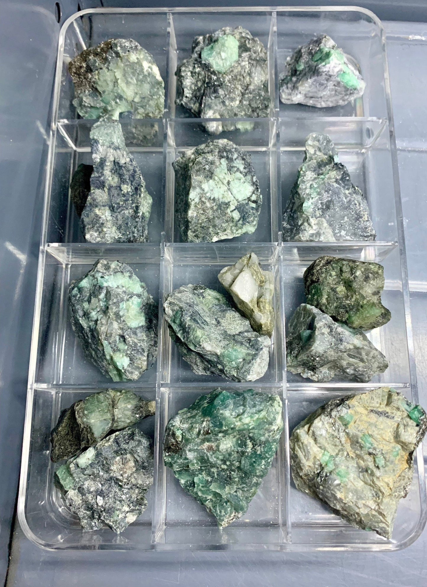Emerald Stones Rough Raw Matrix Natural Crystal Gemstones