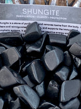 Load image into Gallery viewer, Shungite Tumbled Crystal Gemstone Chips 5 - 15 mm / Shungite Mineral / Real Shungite / EMF Protection
