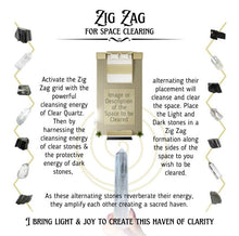 Load image into Gallery viewer, Space Clearing Crystal Grid Set / Energy Cleansing Crystals  / Zig Zag Crystal Grid / Negative Energy Clearing
