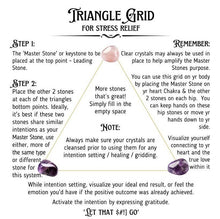 Load image into Gallery viewer, Stress Relief Crystals and Crystal Grid Guidance /Crystal Information Cards Included / Anxiety Relief Crystal Set
