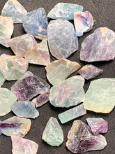 Load image into Gallery viewer, Rainbow Fluorite Rough Raw Natural Crystal Tumbling Stones
