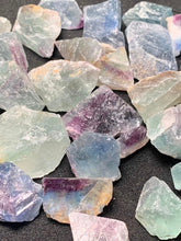 Load image into Gallery viewer, Rainbow Fluorite Rough Raw Natural Crystal Tumbling Stones
