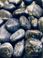 Load image into Gallery viewer, Sodalite Large Tumbled &amp; Polished / High Quality / UV Reactive
