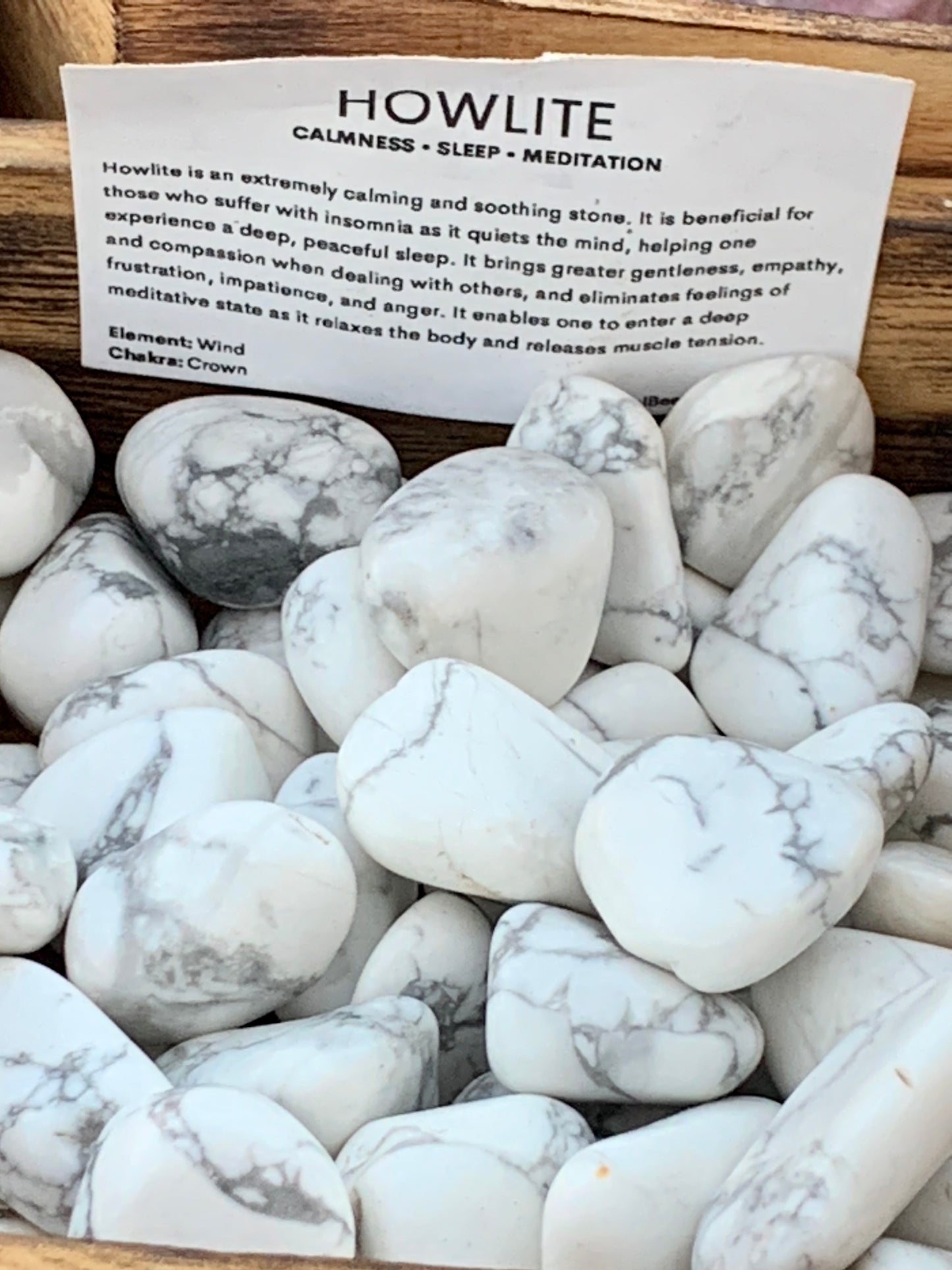 White Howlite Tumbled Gemstones