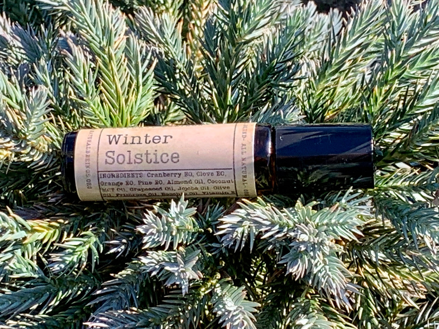 Winter Solstice Blend Wildcrafted Pure Essential Oil Roller Bottle