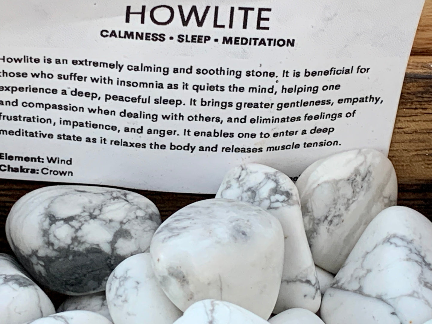 White Howlite Tumbled Gemstones